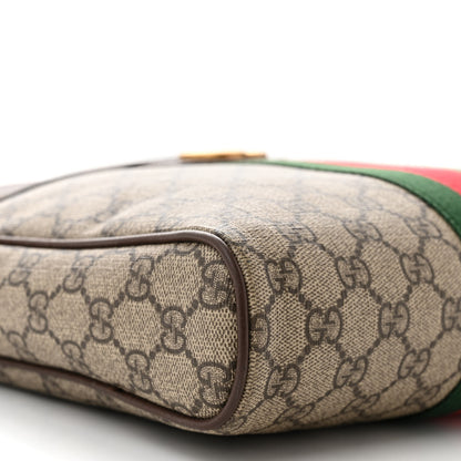 Gucci GG Supreme Monogram Web Medium Ophidia Messenger Bag Brown 9 of 14