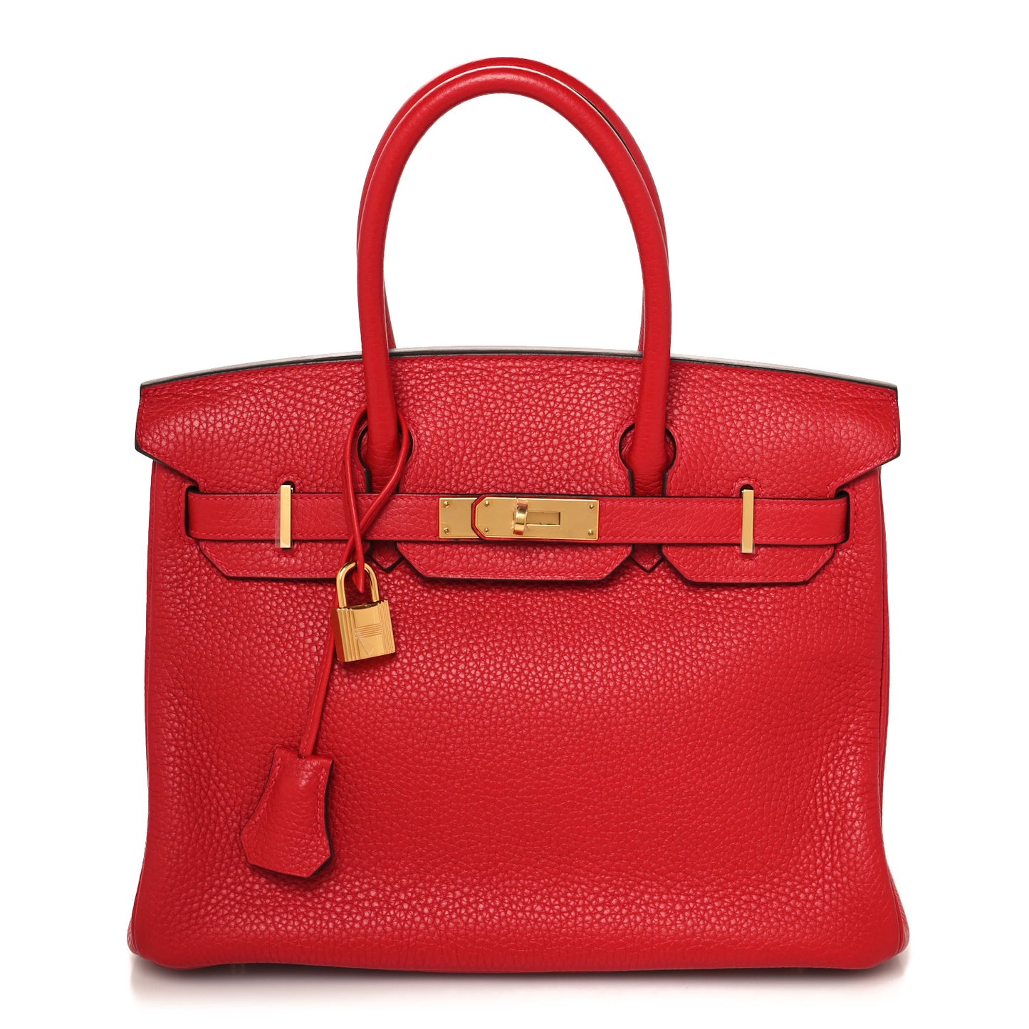 Taurillon Clemence Birkin 30 Rouge Casaque