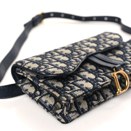 Christian Dior Oblique Saddle Belt Bag Blue 8 of 9