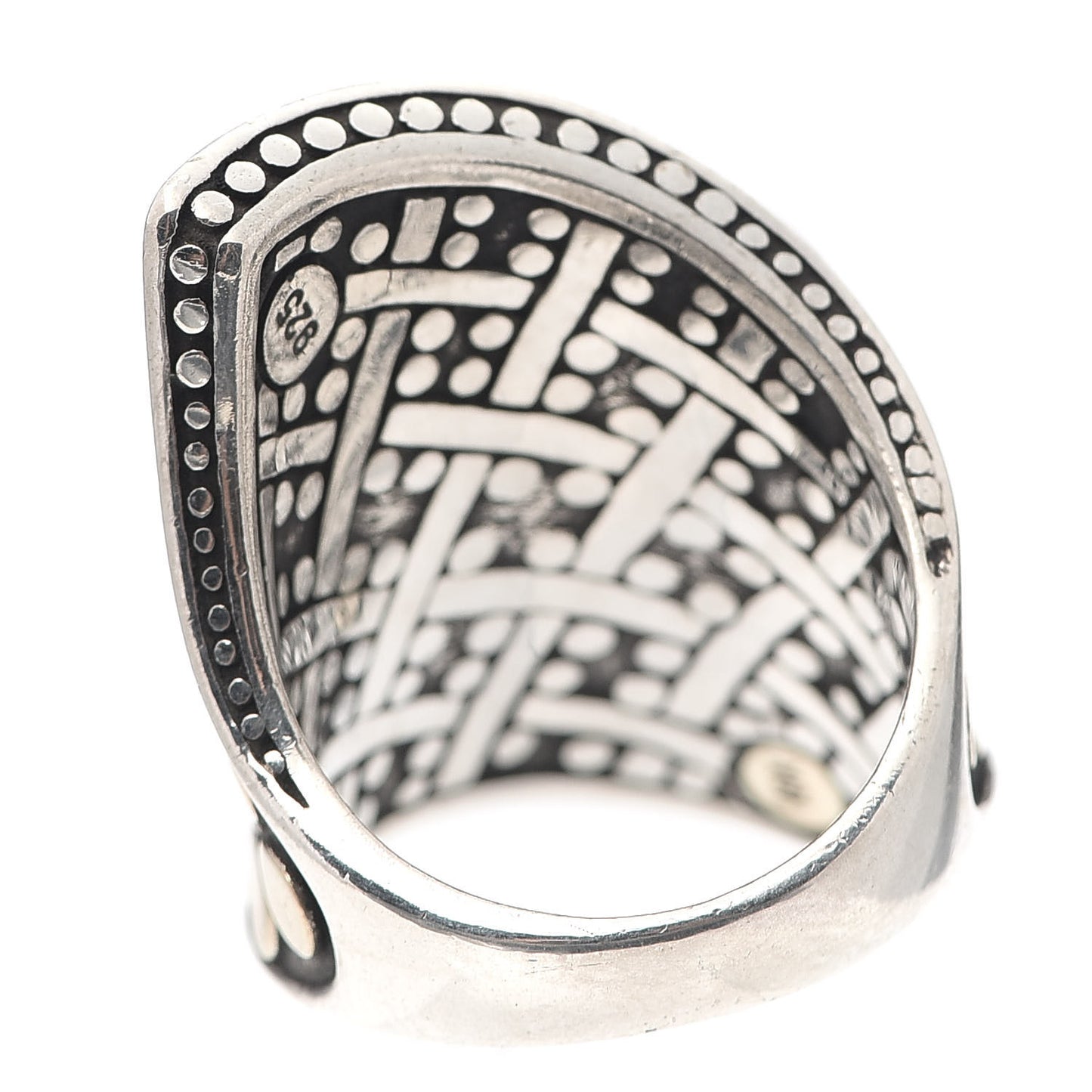 Sterling Silver 18K Yellow Gold Jaisalmer Wrap Ring 55 7.25