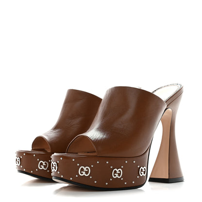 Gucci Malaga Kid Janaya 150mm Platform Sandals 39.5 Cuir 3 of 9