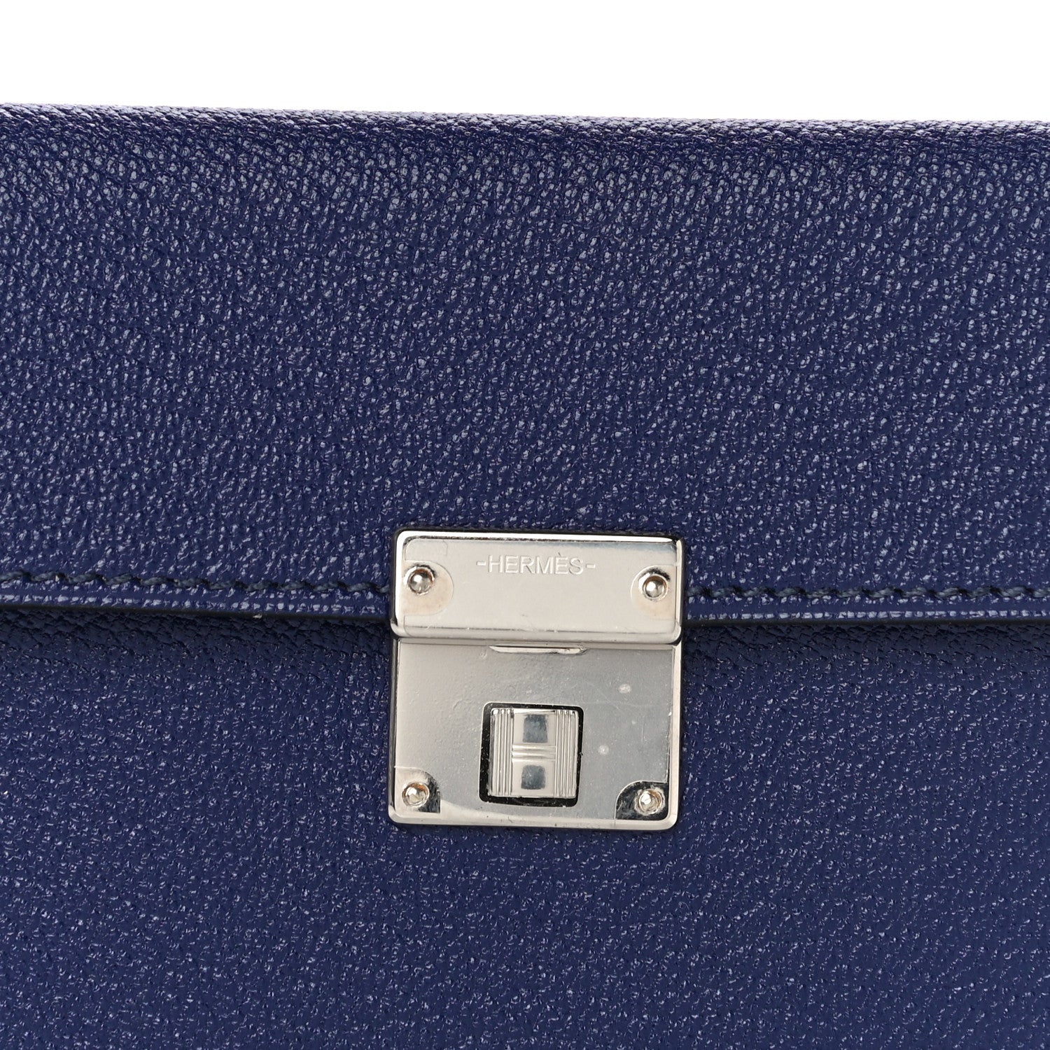 Hermes Chevre Mysore Mini Clic Card Holder Bleu Encre 6 of 8