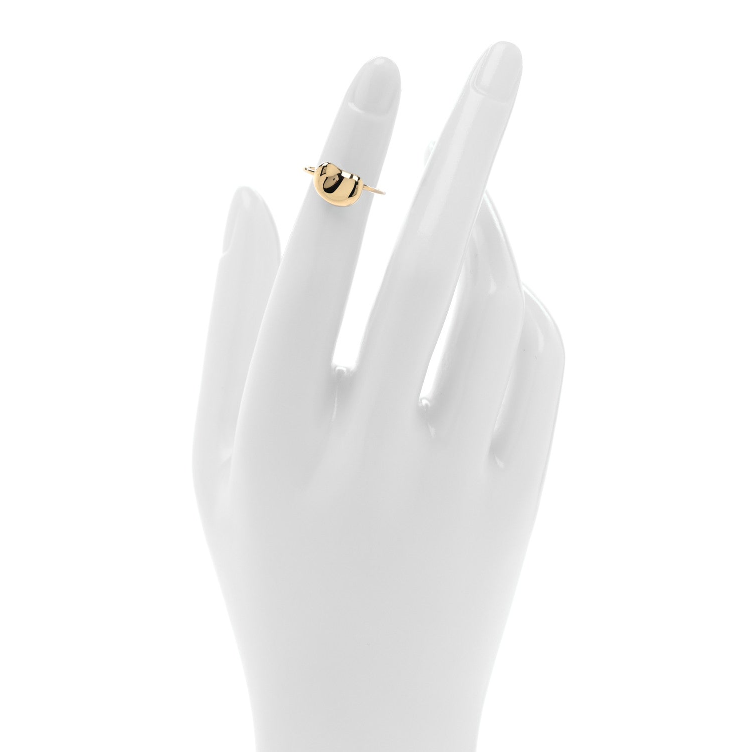 Tiffany 18K Yellow Gold Elsa Peretti Bean Ring 44 3 2 of 4