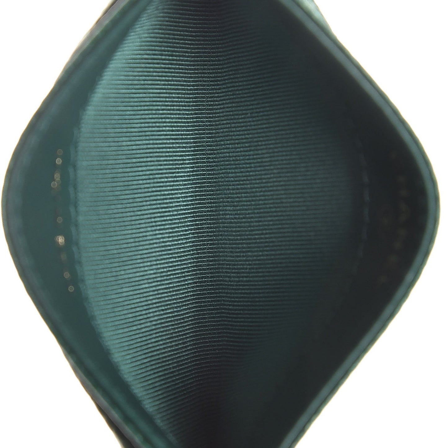 Metallic Caviar Quilted Card Holder Green