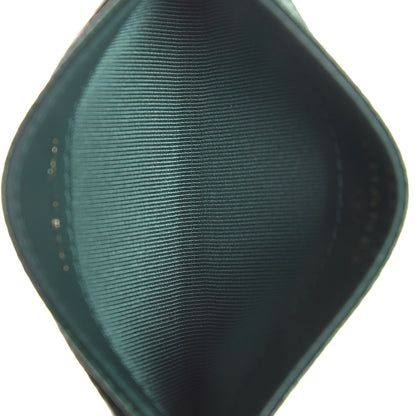 Chanel Metallic Caviar Quilted Card Holder Green 5 of 9