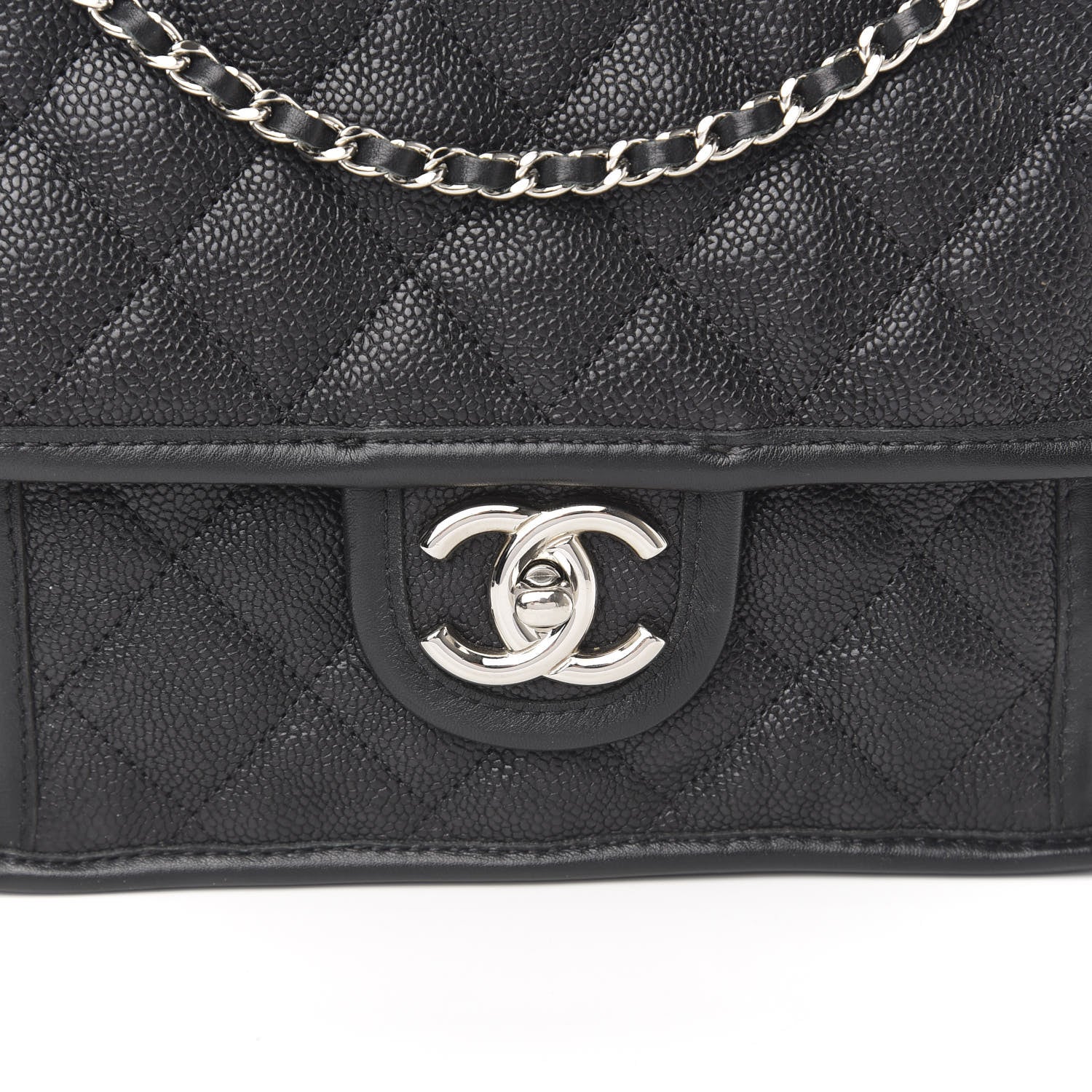 Chanel Caviar Quilted Mini French Riviera Flap Black 10 of 11