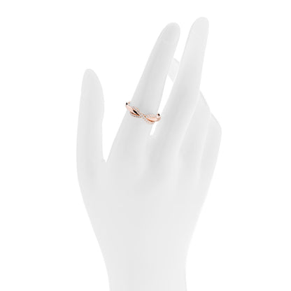 Tiffany 18K Rose Gold Diamond Infinity Ring 54 7 2 of 5