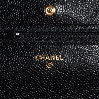 Chanel Caviar Quilted Wallet on Chain Black 6 of 9