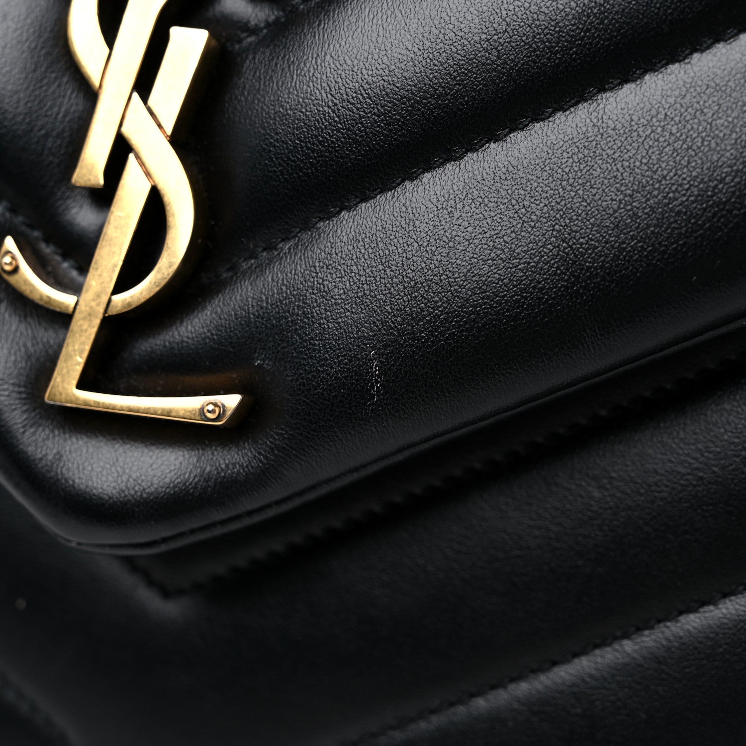 Saint Laurent Calfskin Y Quilted Monogram Medium Loulou Chain Satchel Black 13 of 13