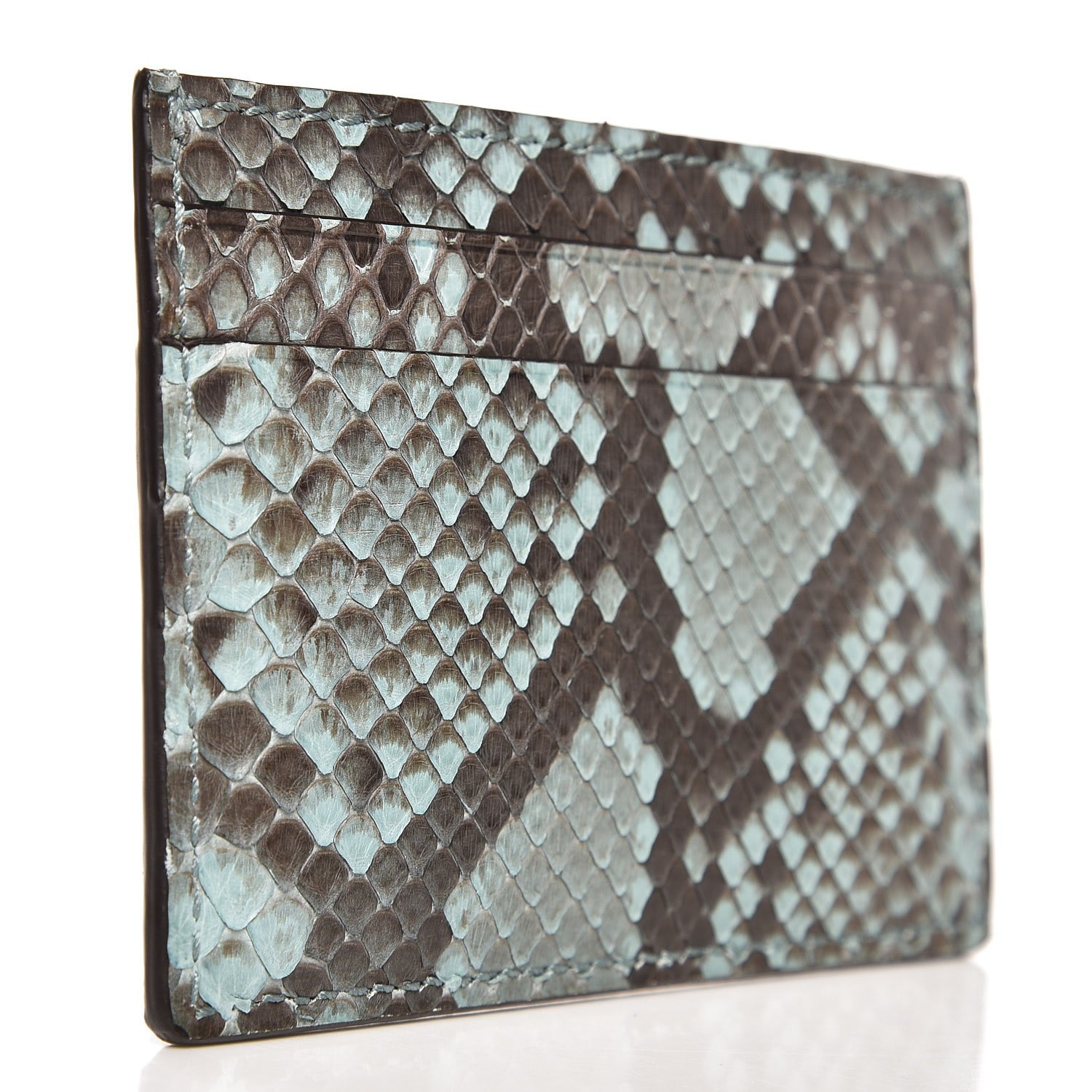 Gucci Python Card Holder Light Blue 3 of 7