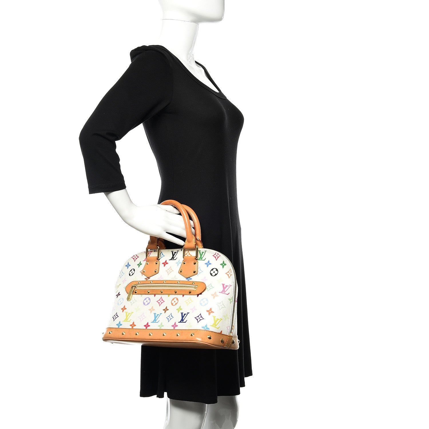 Louis Vuitton Monogram Multicolor Alma White 2 of 11