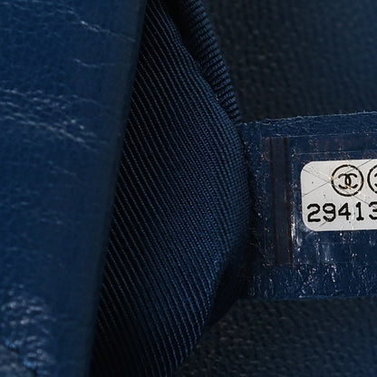 Chanel Goatskin Quilted Medium Chanel 19 Flap Dark Blue 9 of 10