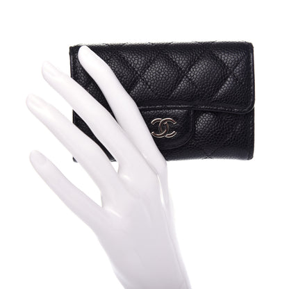 Chanel Caviar Quilted Flap Card Holder Black 2 of 9