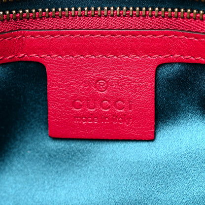 Gucci Velvet Matelasse Medium GG Marmont Shoulder Bag Hibiscus Red 6 of 10