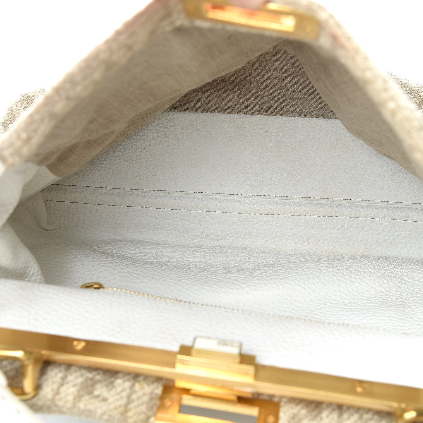 Corda Zucca Large Peekaboo Iconic Satchel White