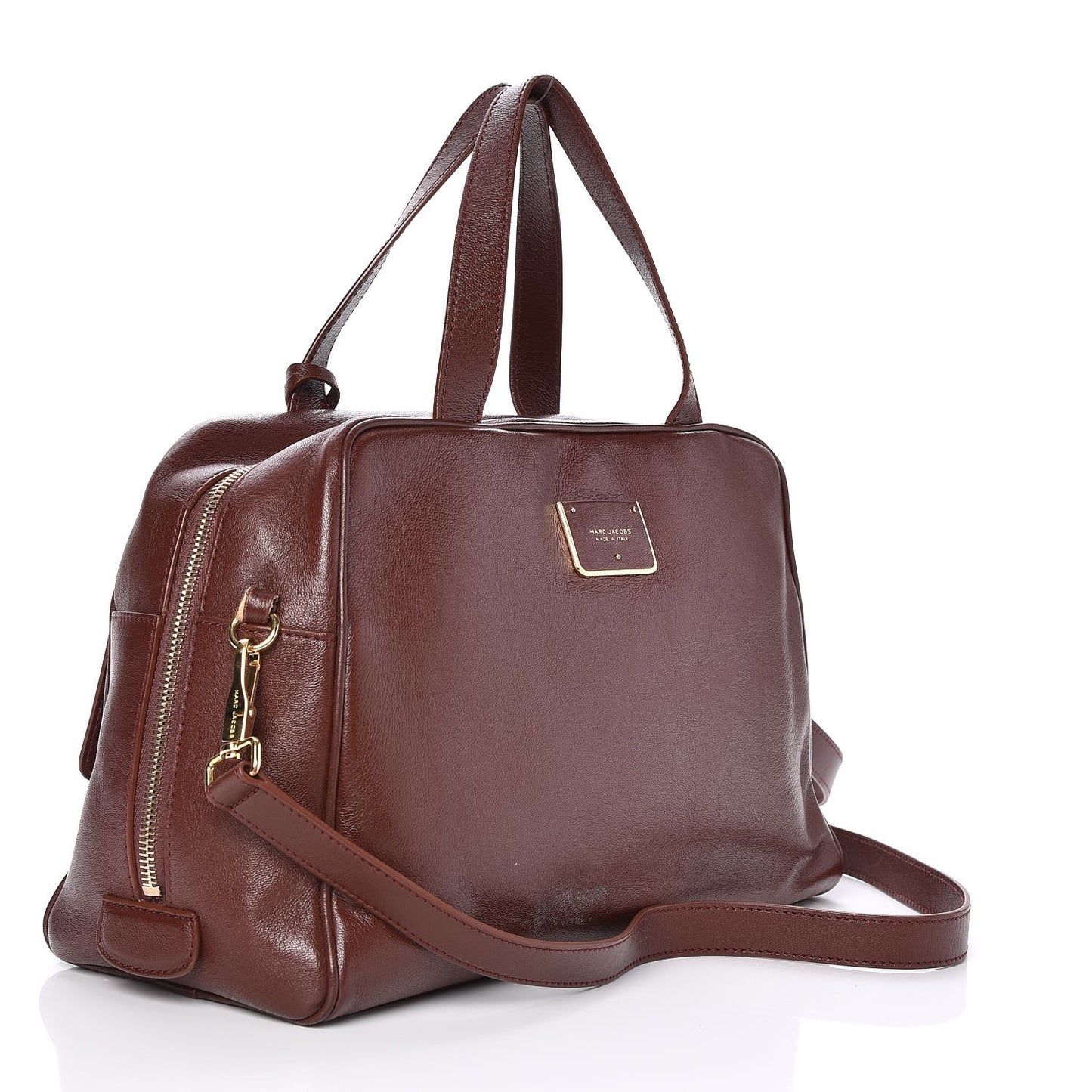 Leather Frankie Zip Handbag Chestnut