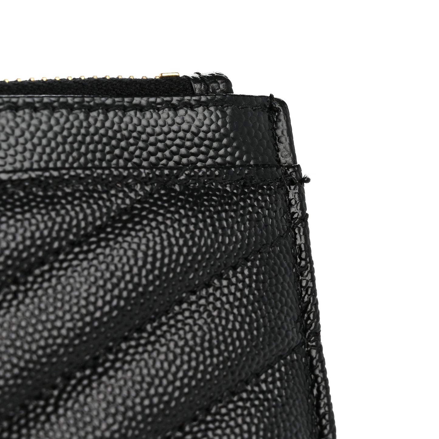 Grain De Poudre Chevron Monogram Bill Pouch Black