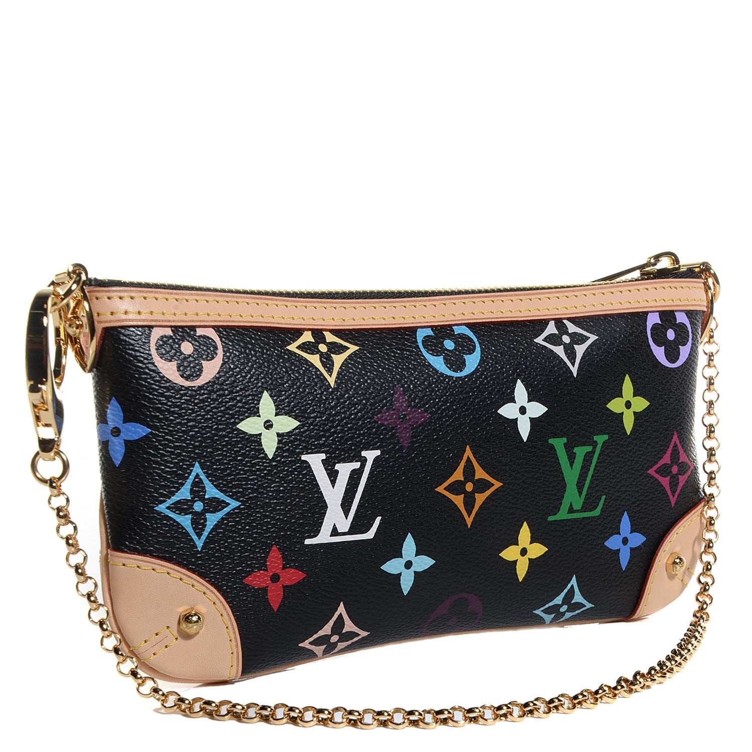 Louis Vuitton Monogram Multicolor Pochette Milla MM Black 3 of 8