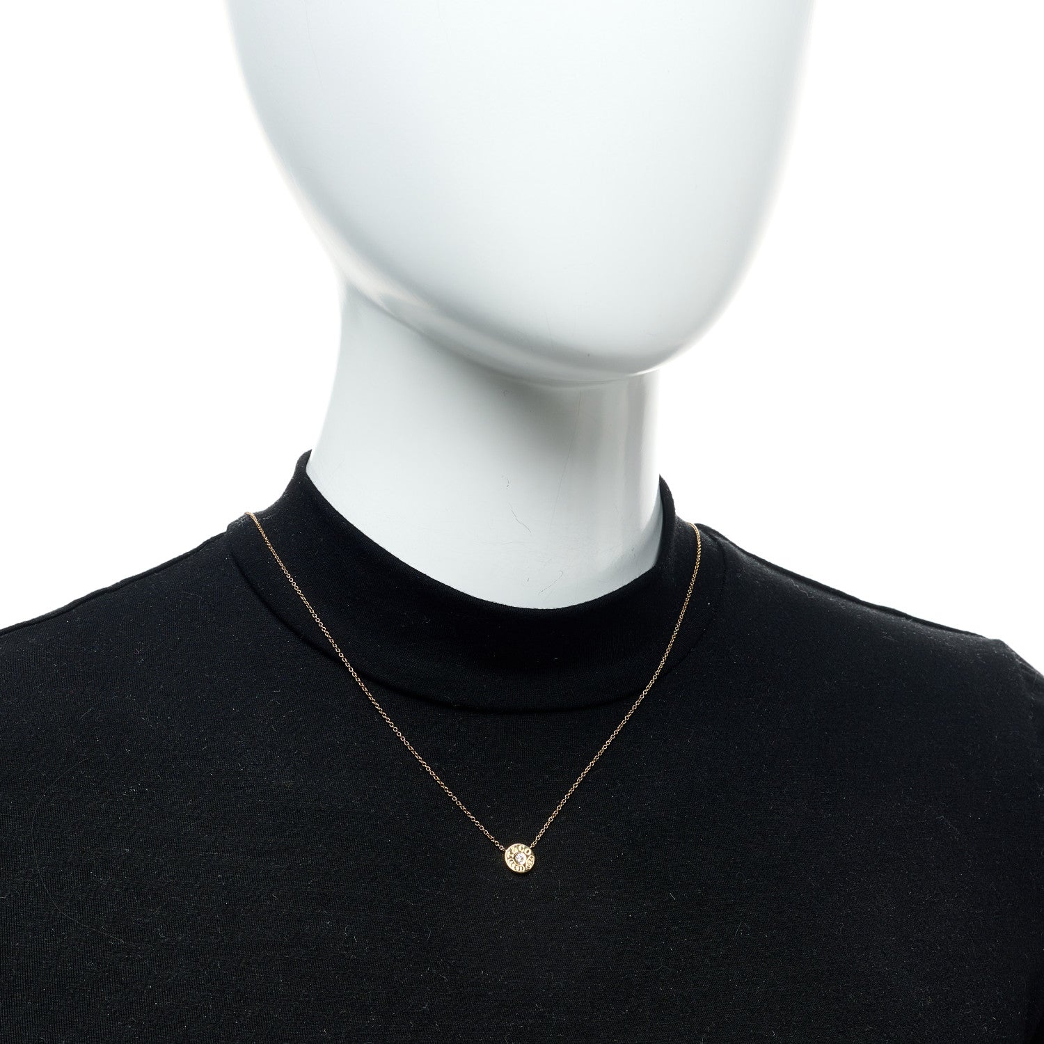 Tiffany 18K Yellow Gold Diamond 1837 Circle Pendant Necklace 2 of 7