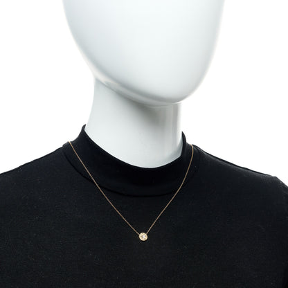 Tiffany 18K Yellow Gold Diamond 1837 Circle Pendant Necklace 2 of 7