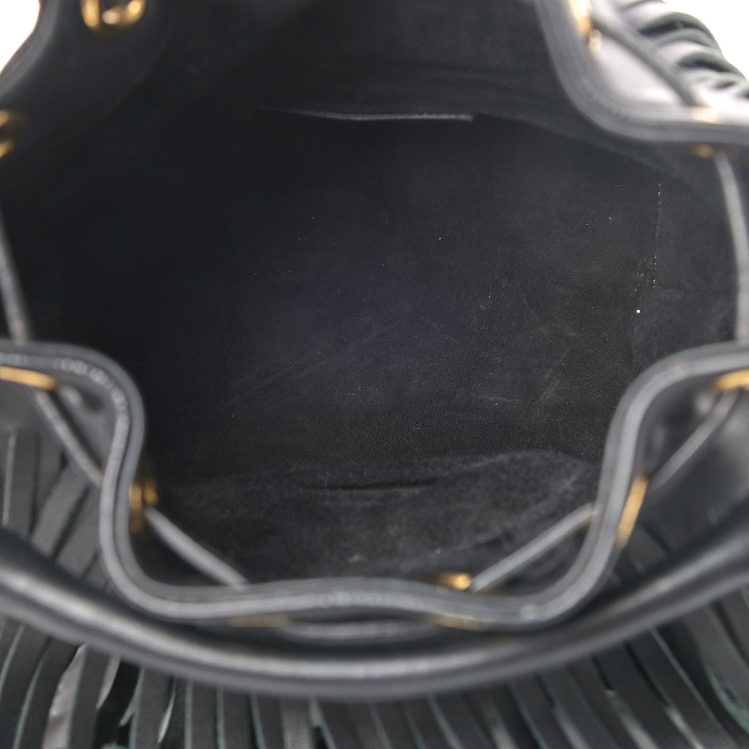 Saint Laurent Calfskin Small Emmanuelle Fringe Hobo Bag Black 3 of 5