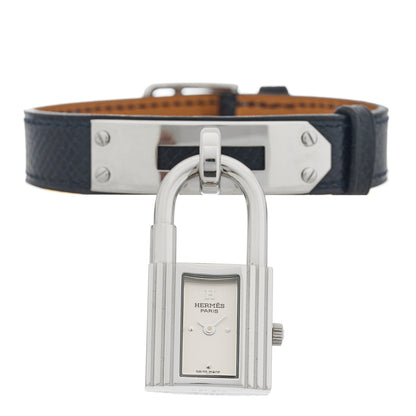 Hermes Stainless Steel Epsom 20mm Kelly Cadena Quartz Watch Noir 2 of 7