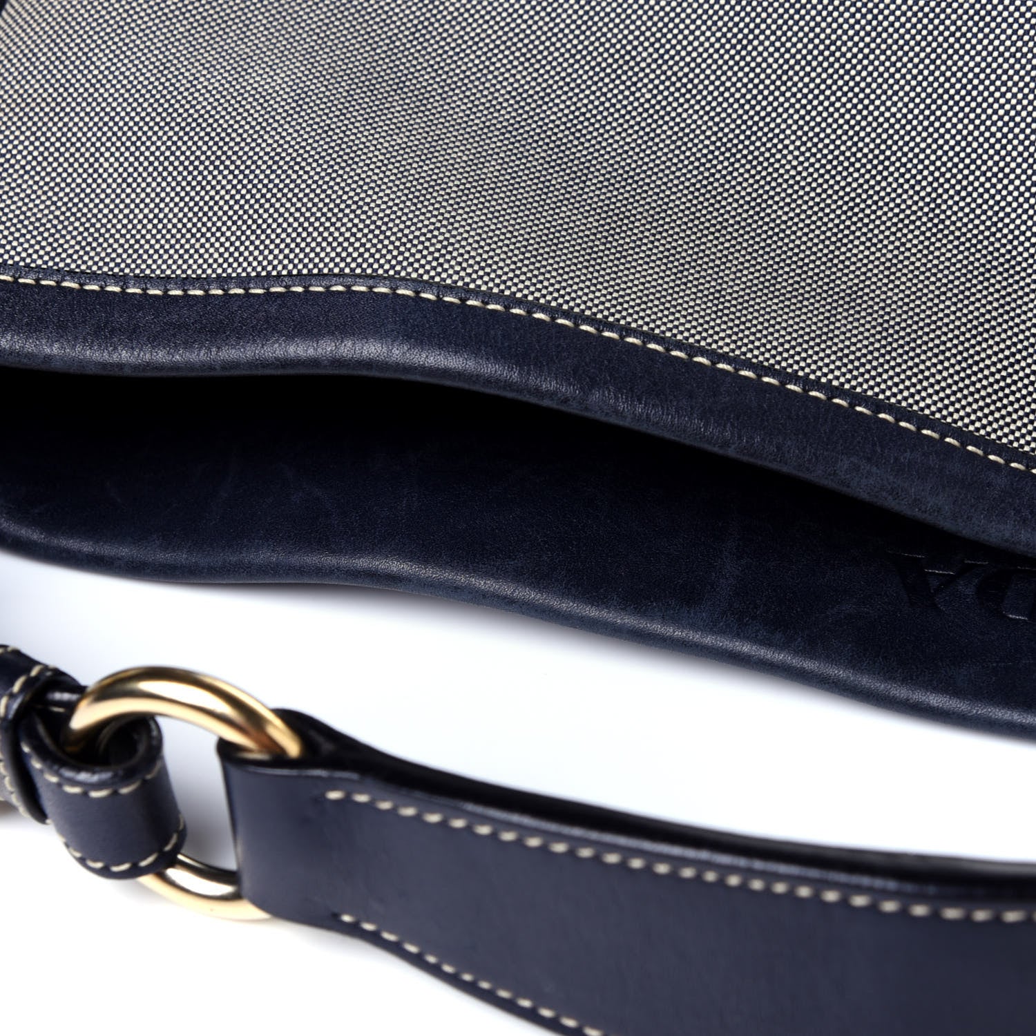Prada Jacquard Logo Hobo Corda Navy 12 of 13