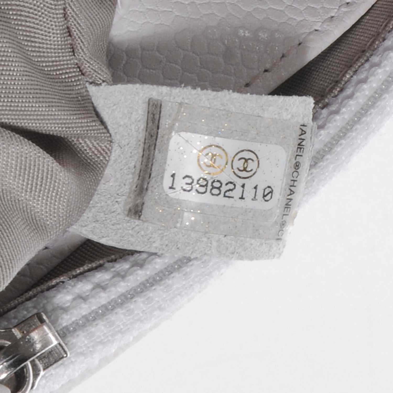 Chanel Caviar Half Moon Wallet On Chain WOC White 8 of 8