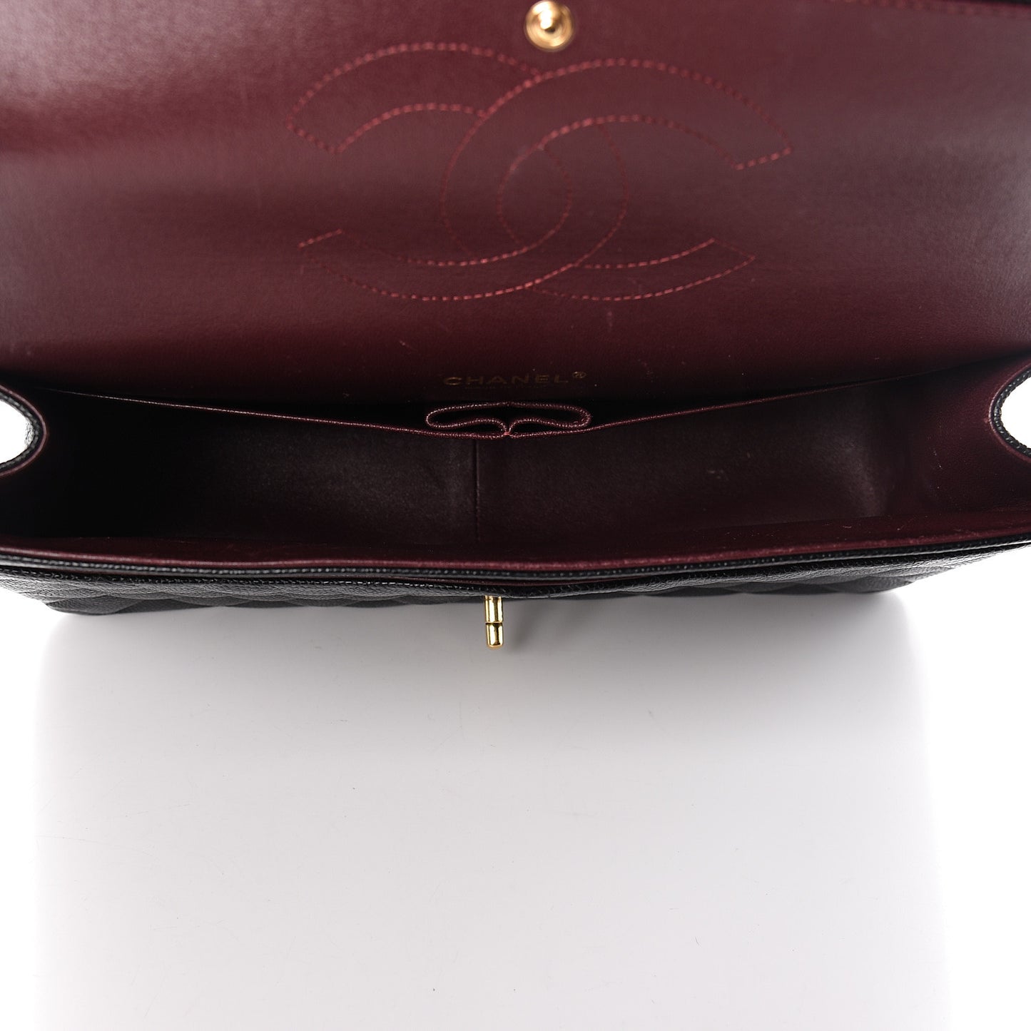 Caviar Quilted Maxi Double Flap Black