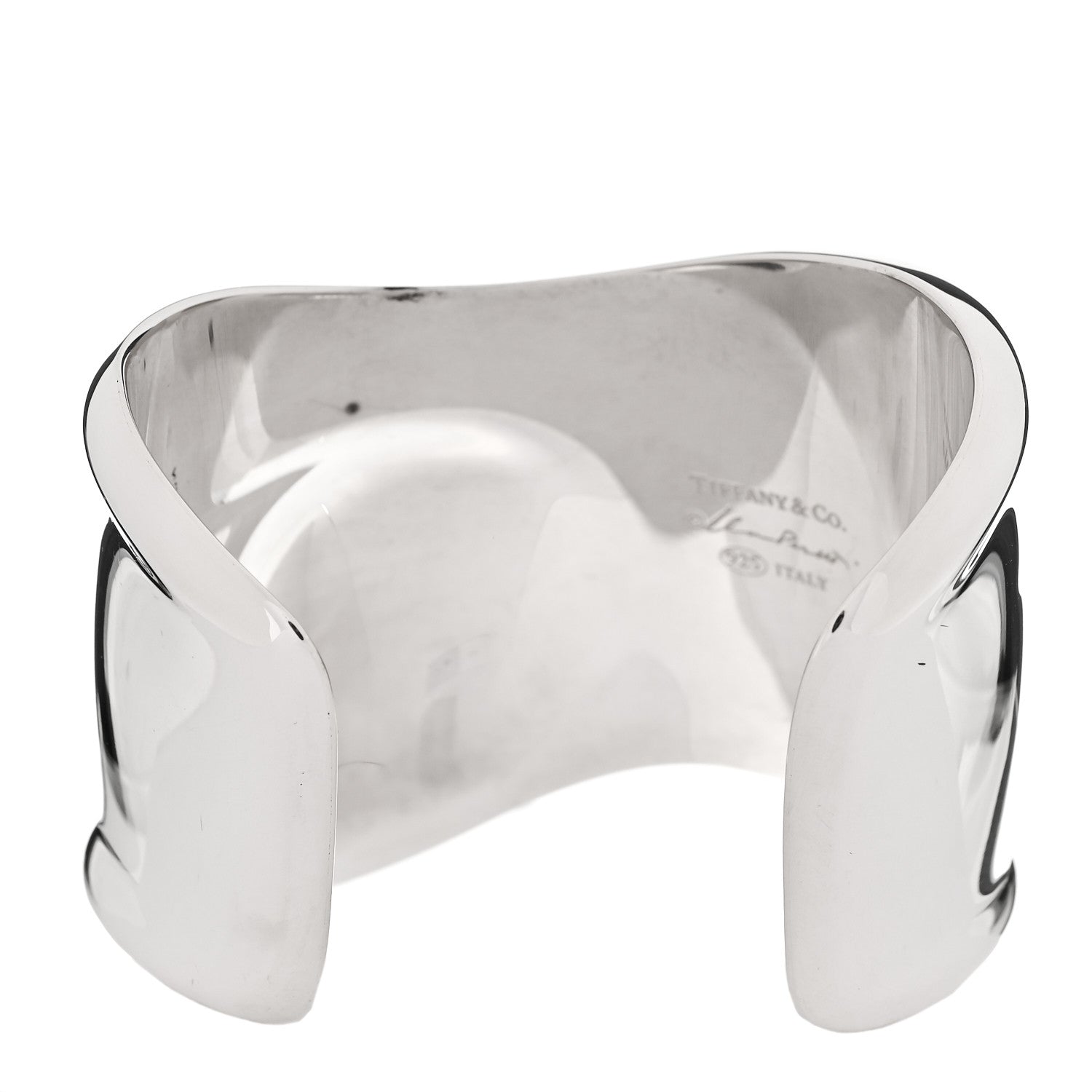 Tiffany Sterling Silver Medium Elsa Peretti Left Wrist Bone Cuff Bracelet 2 of 3