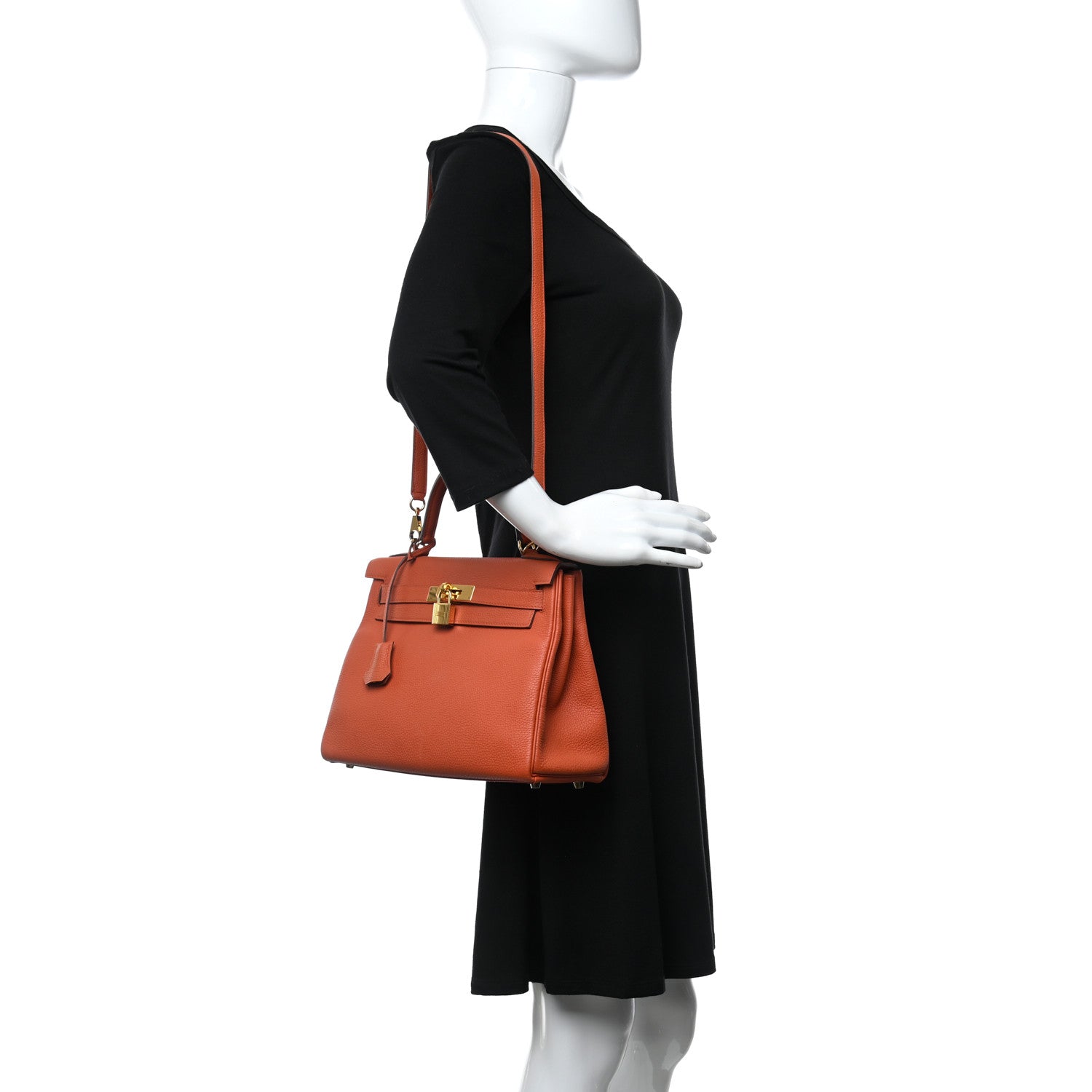 Hermes Togo Kelly Retourne 28 Orange Poppy 2 of 16