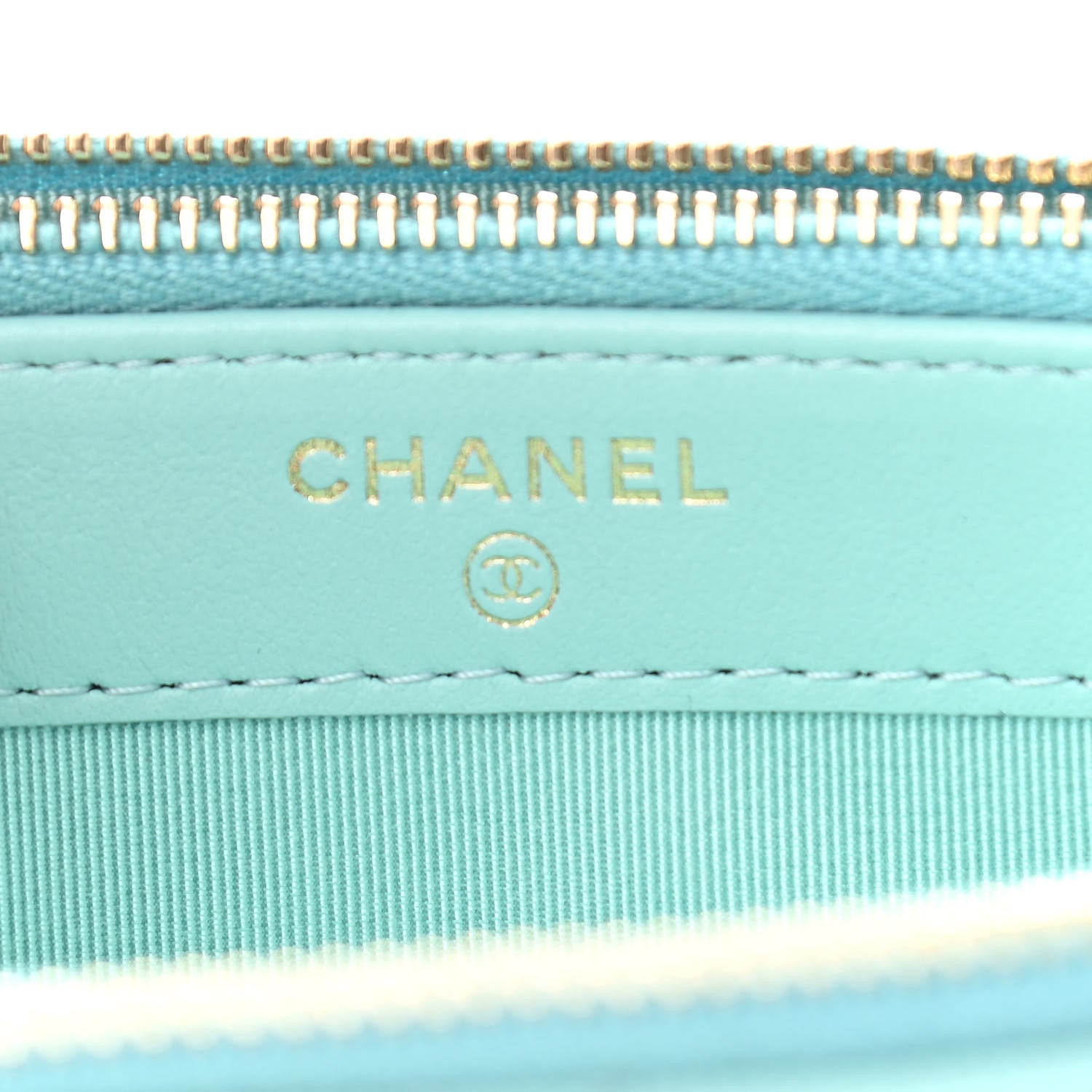 Chanel Caviar Quilted Small Clutch With Chain Light Blue 8 of 13
