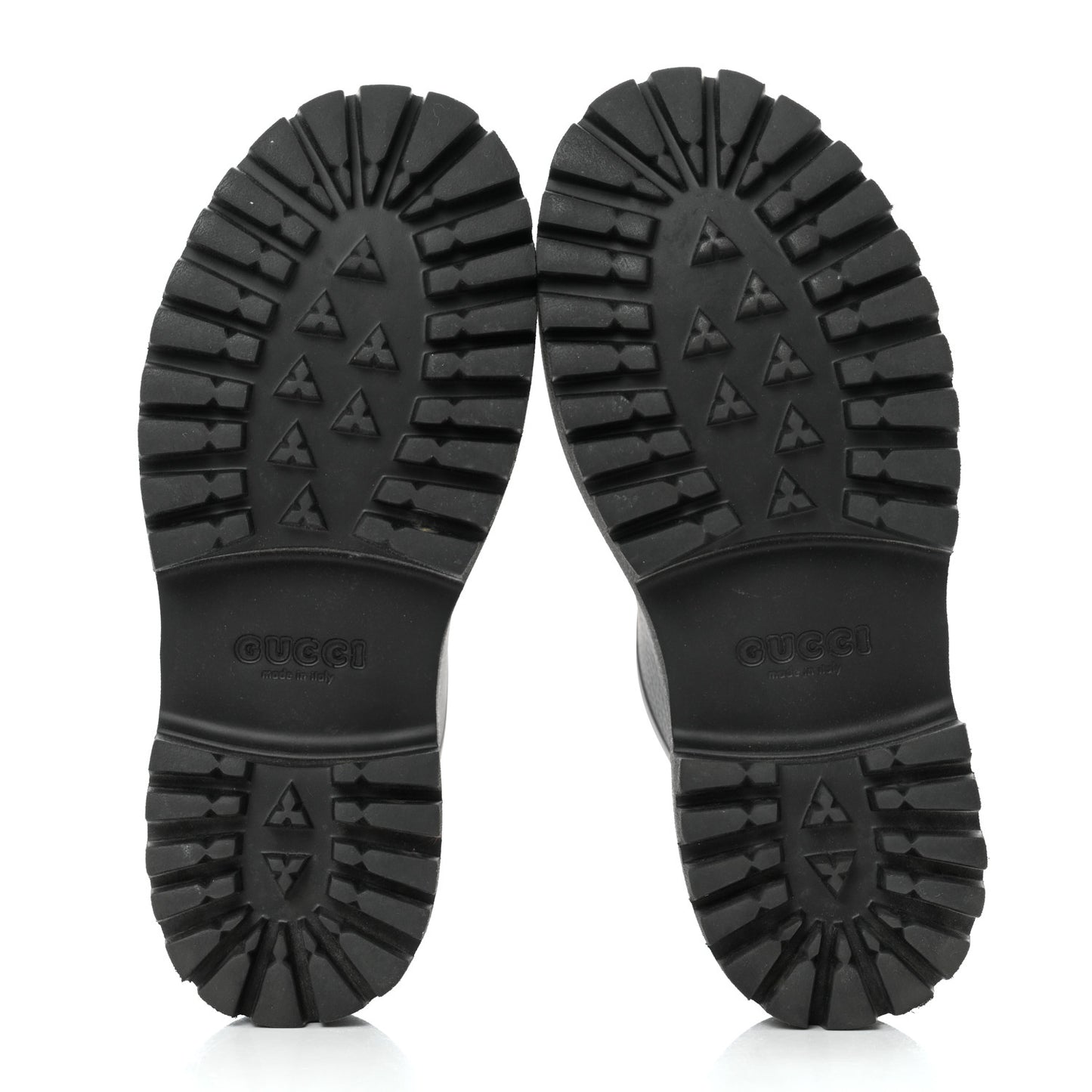 Rubber GG Monogram Perforated Elea Platform 55mm Lug Sole Sandals 40 Black