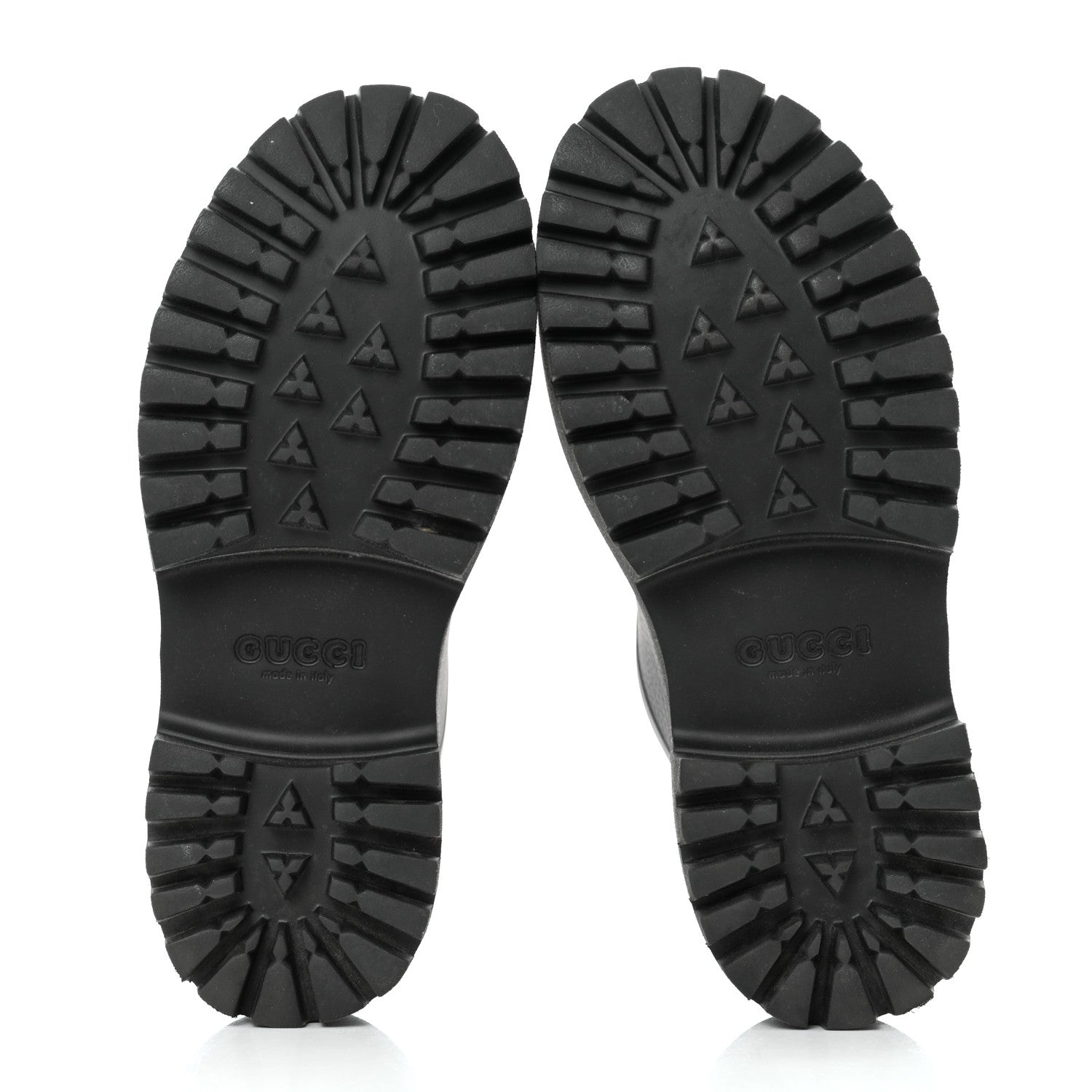 Gucci Rubber GG Monogram Perforated Elea Platform 55mm Lug Sole Sandals 40 Black 5 of 9