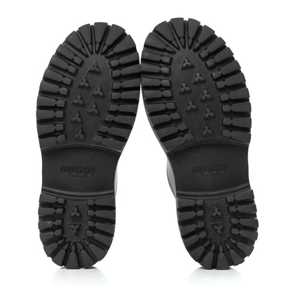 Gucci Rubber GG Monogram Perforated Elea Platform 55mm Lug Sole Sandals 40 Black 5 of 9