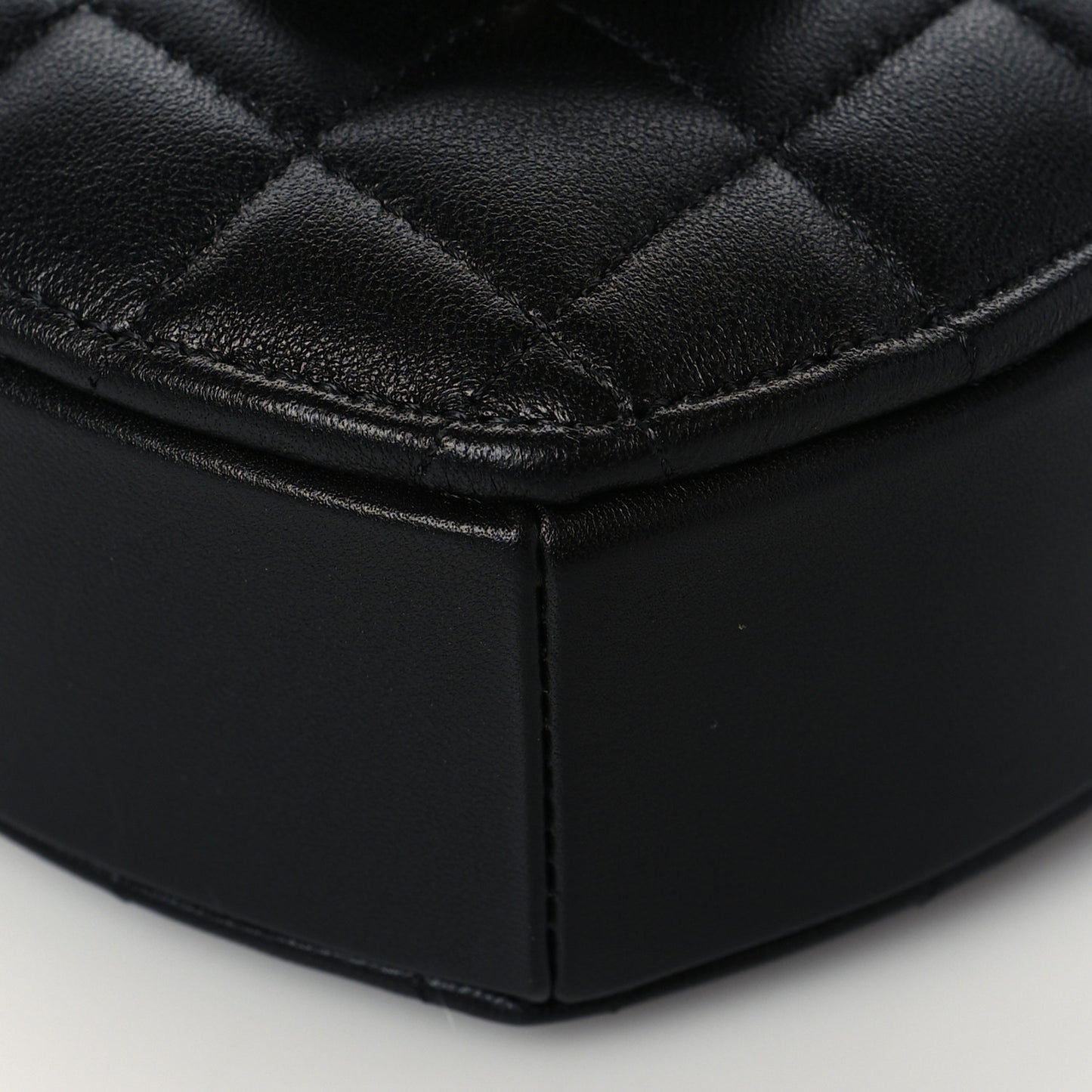 Lambskin Quilted CC In Love Heart Clutch With Chain Black