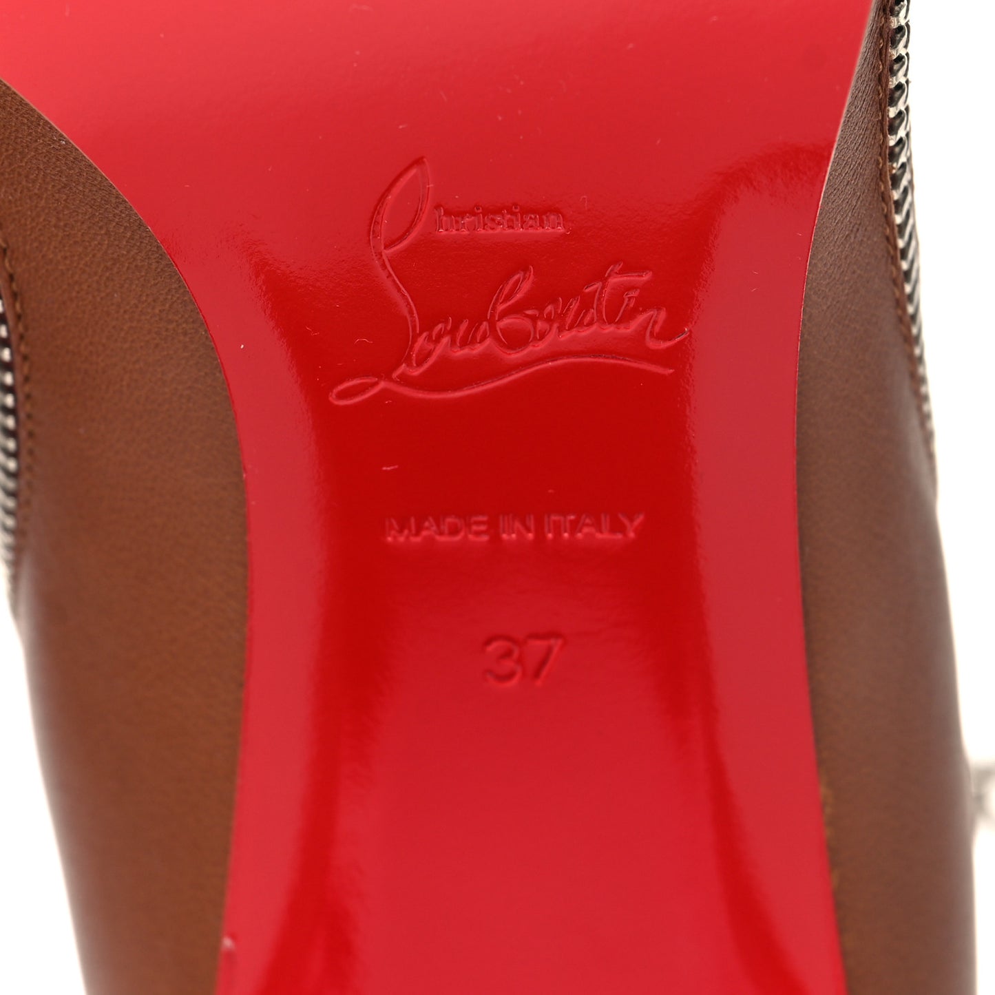 Calfskin CL Zip Booty 70 Ankle Boots 37 Cuoio