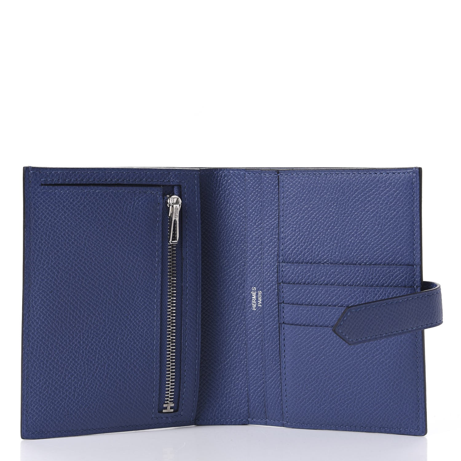 Hermes Epsom Bearn Compact Wallet Bleu Brighton 6 of 11