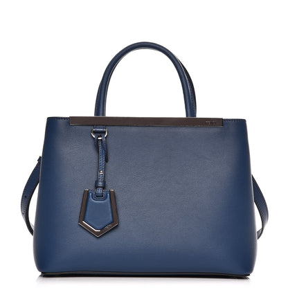 Fendi Vitello Dolce Century Petite 2Jours Tote Blue Rosa Doll 1 of 8