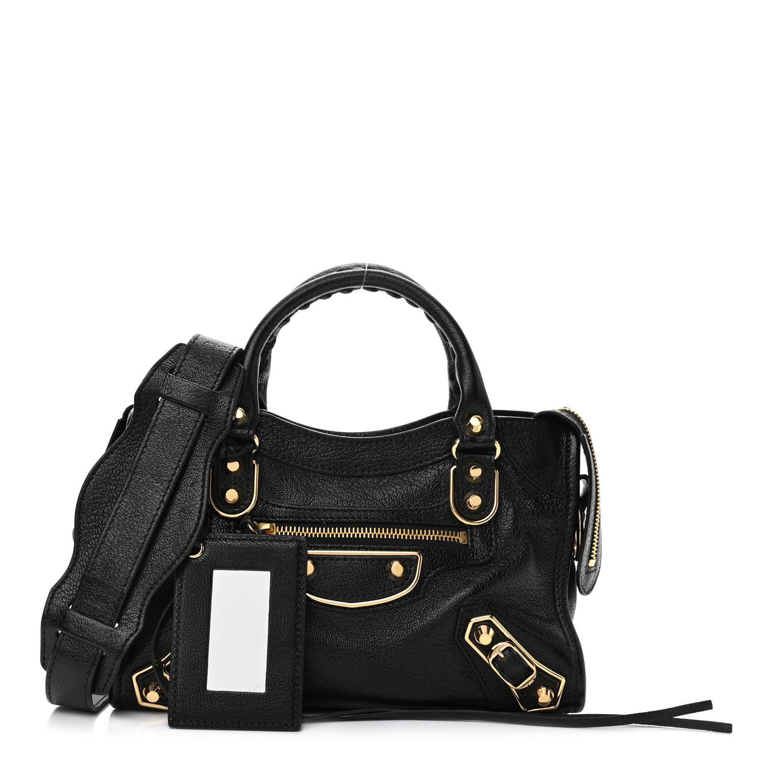 Balenciaga Chevre Gold Metallic Edge Hardware Mini City Black 1 of 11