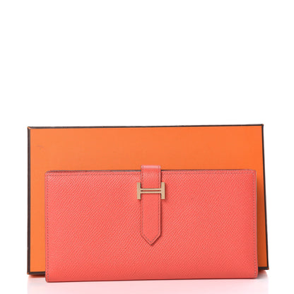 Hermes Epsom Bearn Gusset Wallet Rose Jaipur 10 of 10