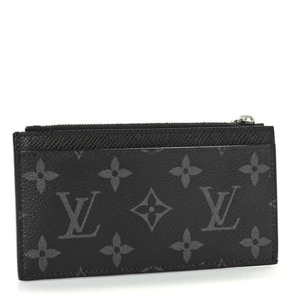 Louis Vuitton Monogram Eclipse Taiga Coin Card Holder 3 of 8