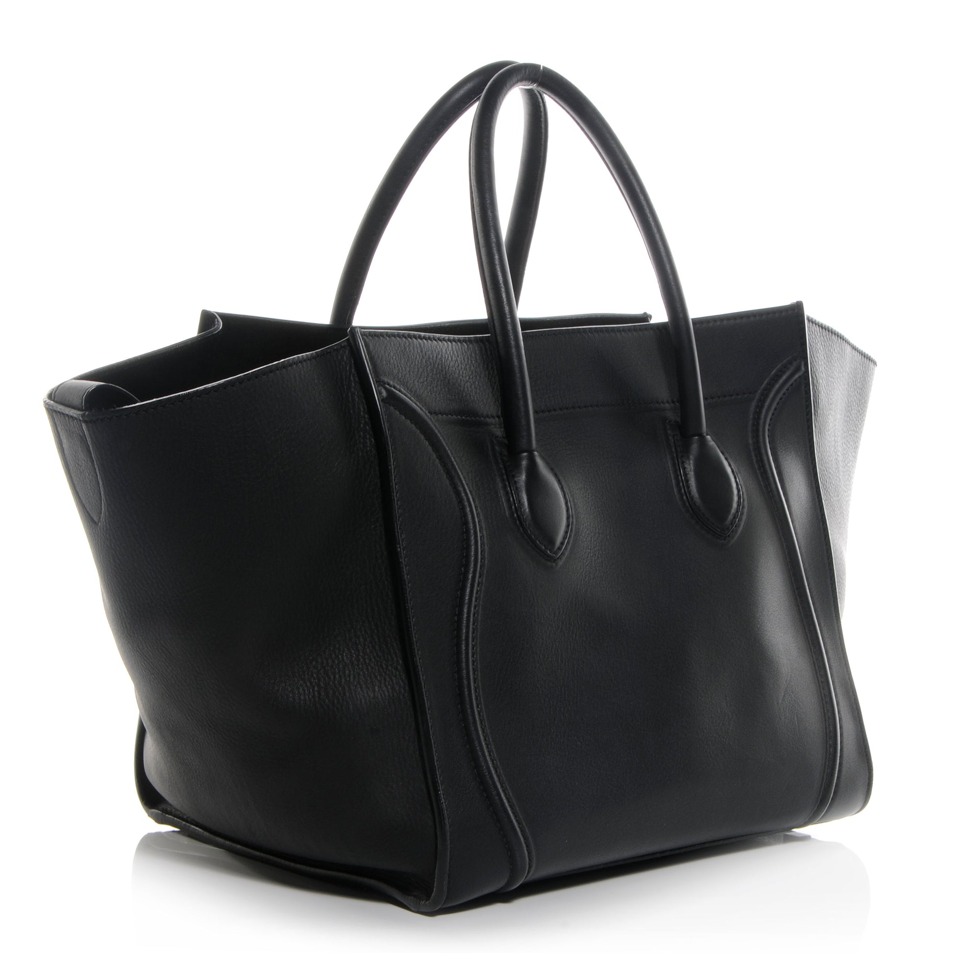 Celine Supple Calfskin Medium Phantom Luggage Black 3 of 8