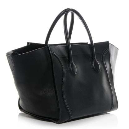 Celine Supple Calfskin Medium Phantom Luggage Black 3 of 8