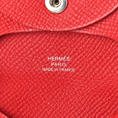 Hermes Epsom Bastia Coin Purse Rouge Casaque 6 of 8