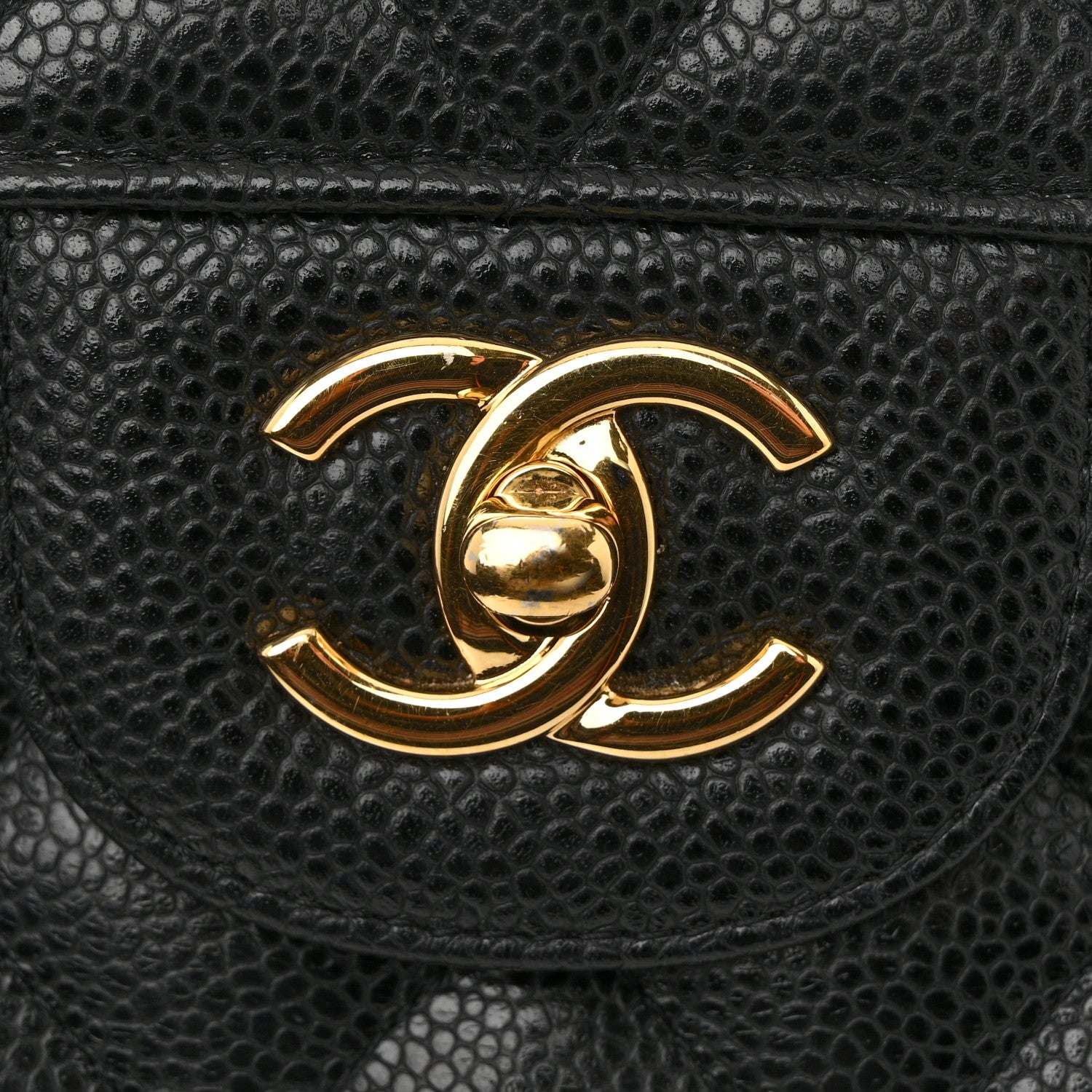 Chanel Caviar Quilted Jumbo Double Flap Black 11 of 12