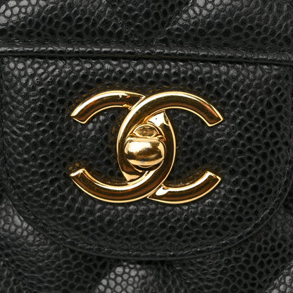 Chanel Caviar Quilted Jumbo Double Flap Black 11 of 12