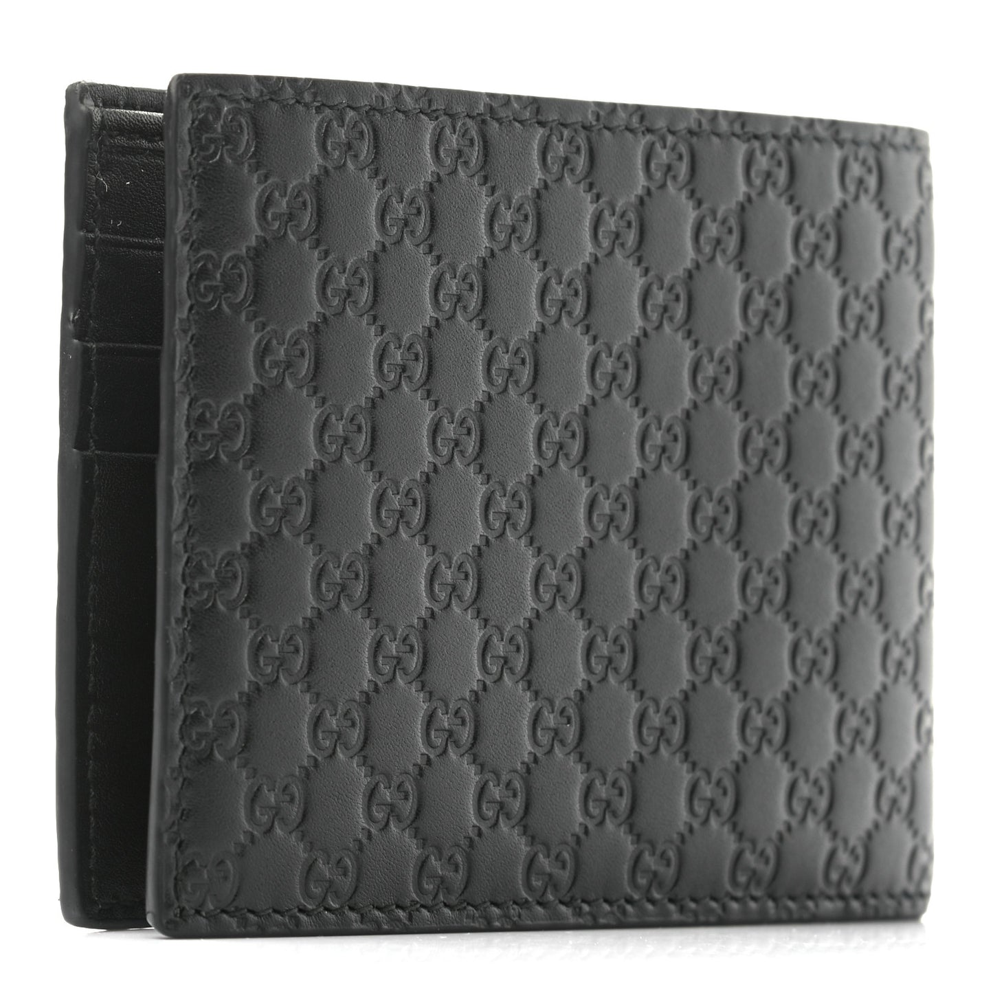 Microguccissima Bi-Fold Wallet Black