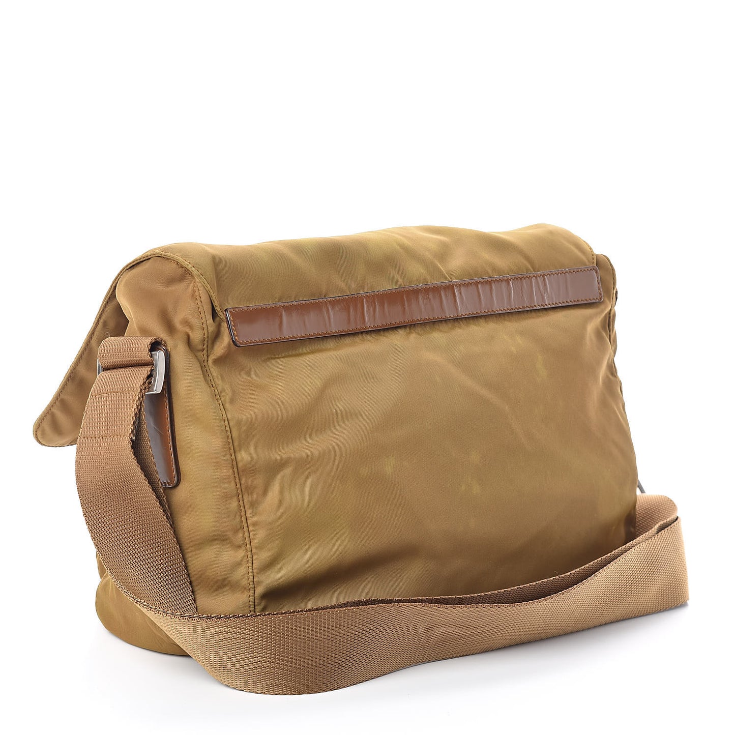 Tessuto Nylon Vela Sport Messenger Bag Brown