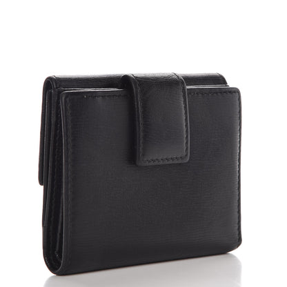 Gucci Calfskin Interlocking G French Wallet Black 3 of 6